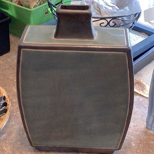 GREAT GREEN/BROWN WIDE VASE